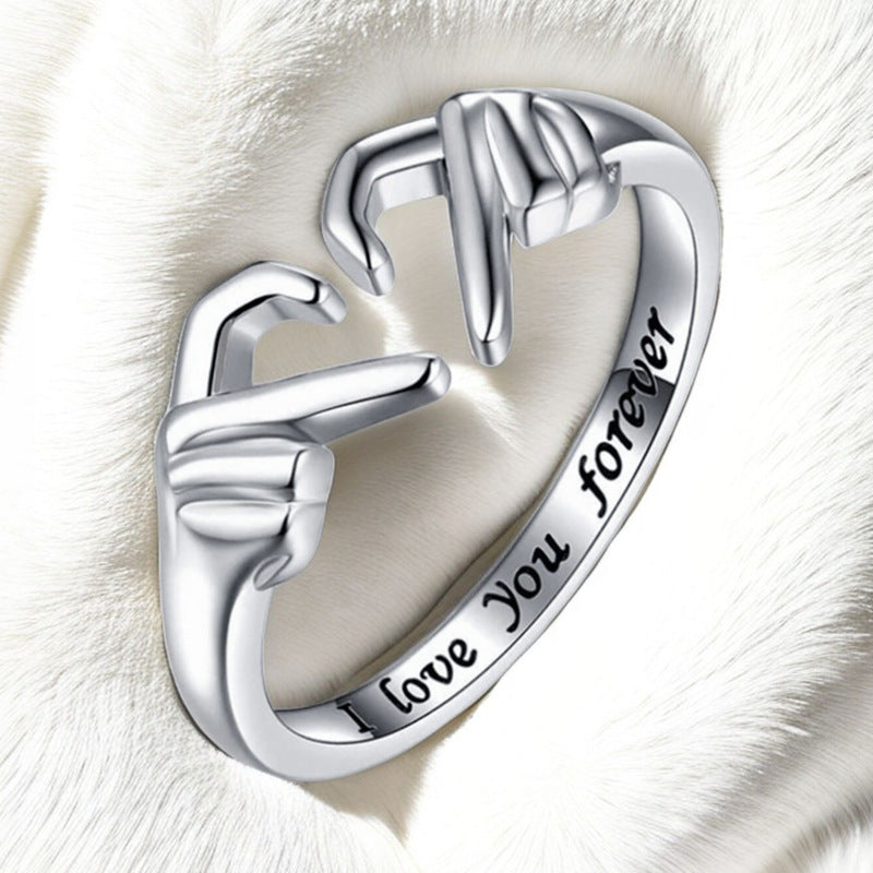Fashion Love You Forever Open Couple Ring - Trending Accessory