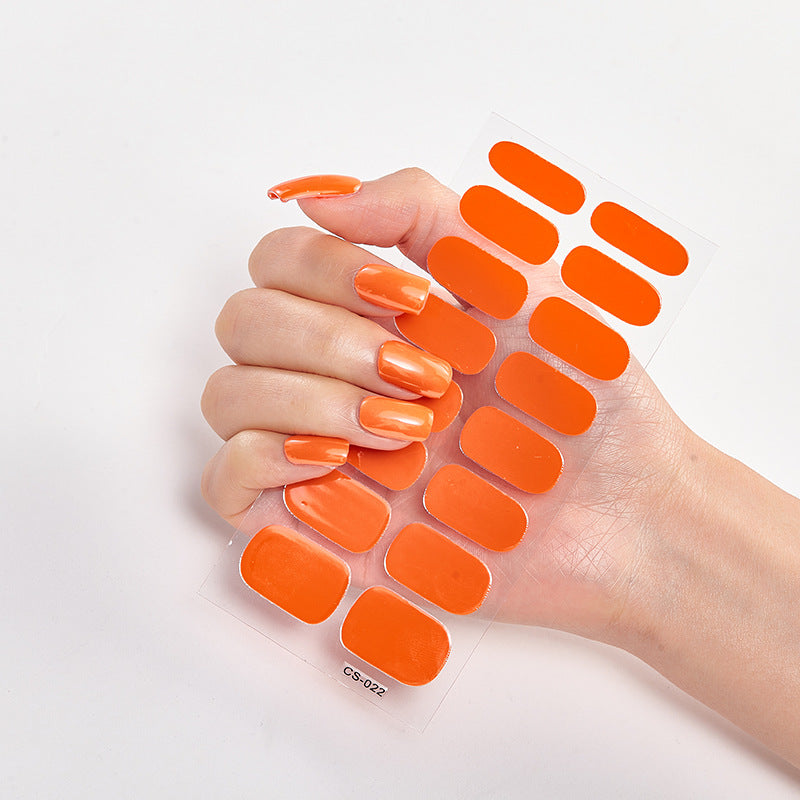 16-Color Solid Nail Stickers for Elegant Designs