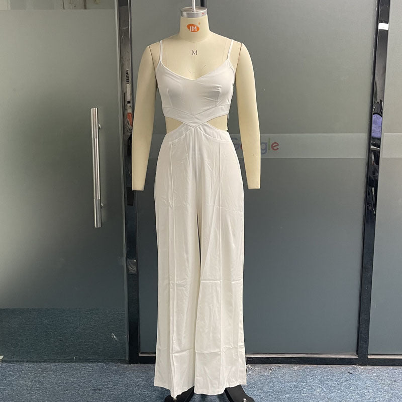 2023 Fashion Sleeveless Backless High-Waisted Jumpsuit