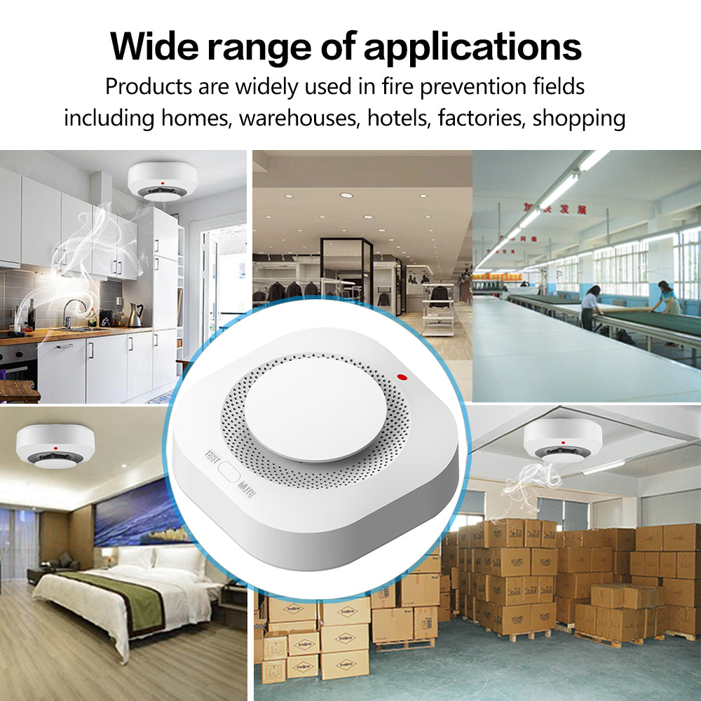 Smart Wifi Fire Smoke Alarm with Remote Notification
