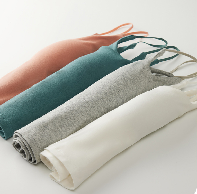 Cotton Seamless Bra Tank Top for Women Summer
