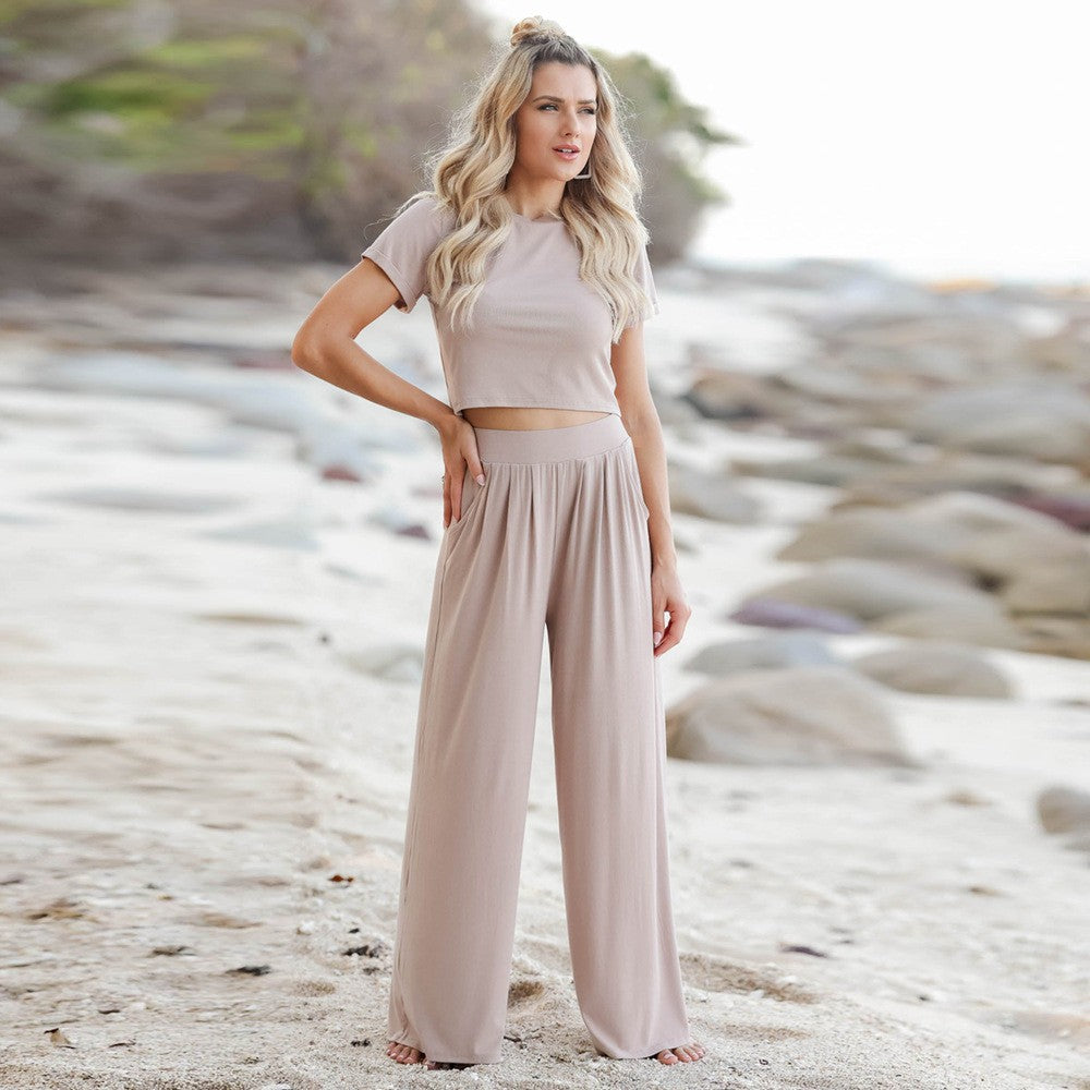 2023 Fashionable Plus Size Short Sleeve Set for Women