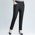 High-Waisted Thickened Plush Cotton Pants for Women