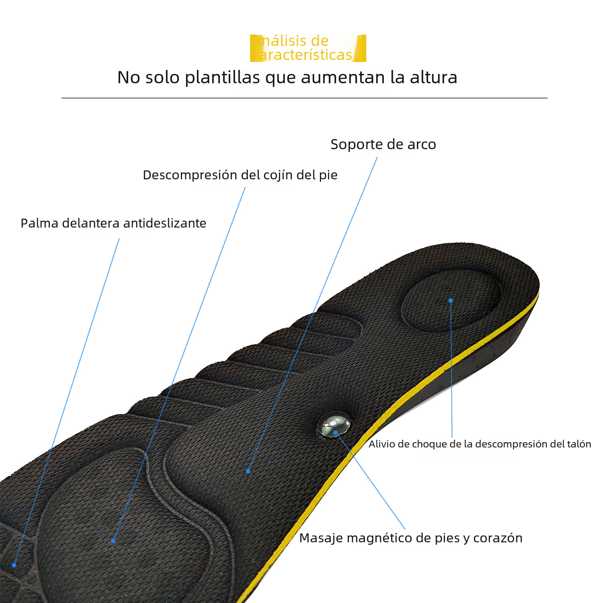 EVA Magnetic Height Increase Insoles for Sports (2-4cm)