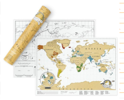World Map Scratch Map - English Version