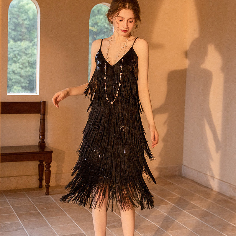 1920s Sequin Dress for Weddings and Parties (Model 8005)
