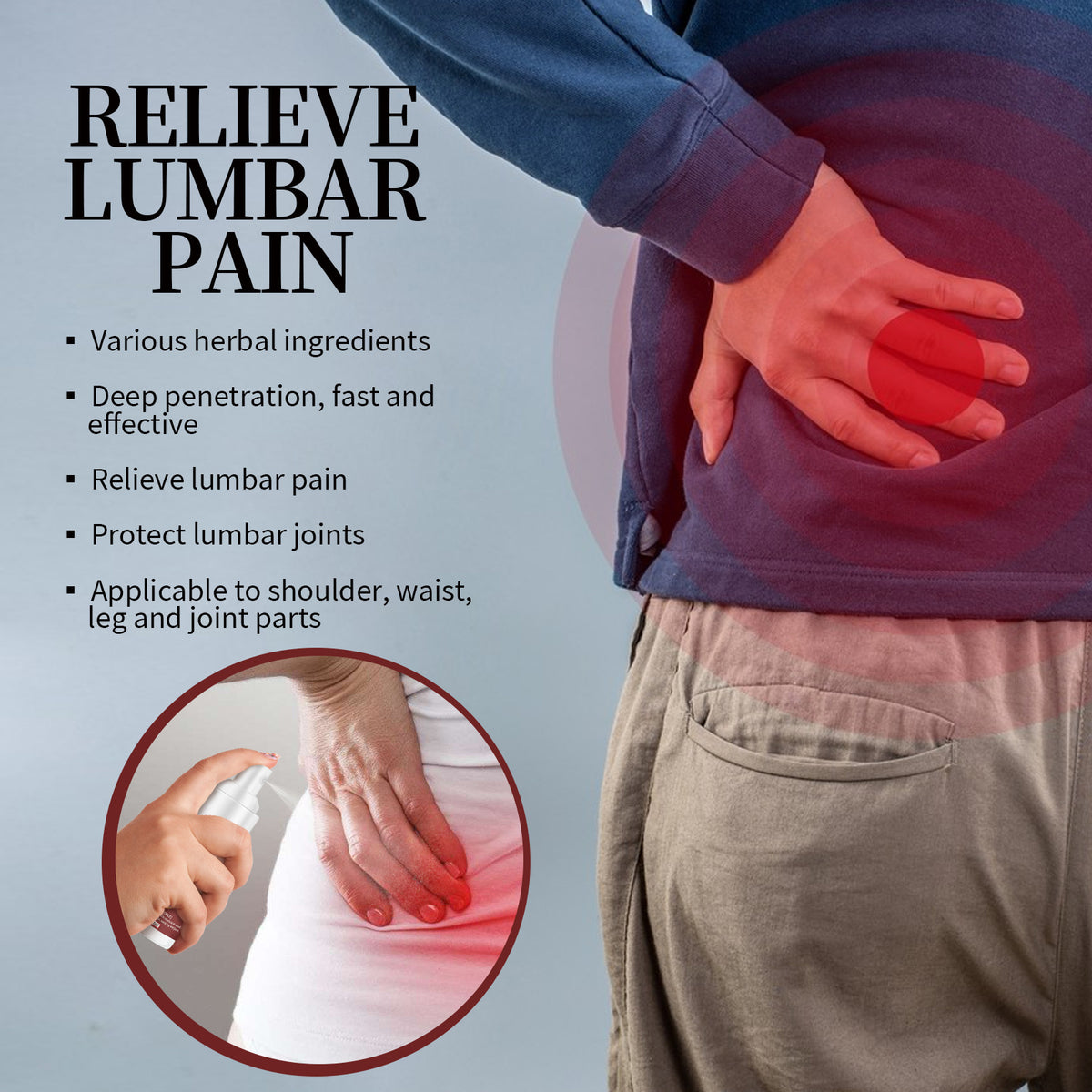 South Moon Lumbar Gel Spray for Pain Relief