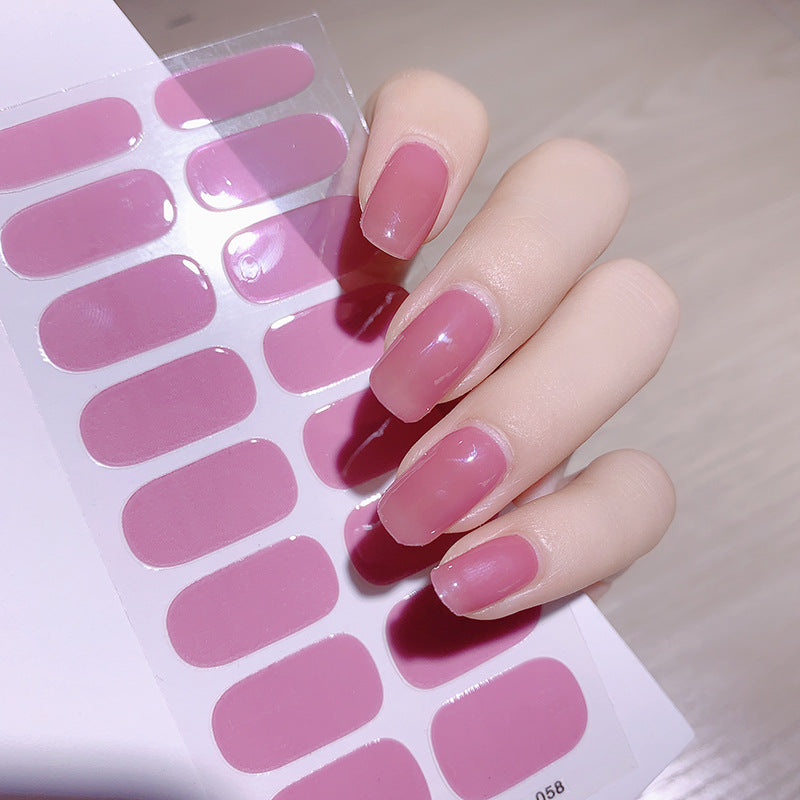 16-Color Solid Nail Stickers for Elegant Designs