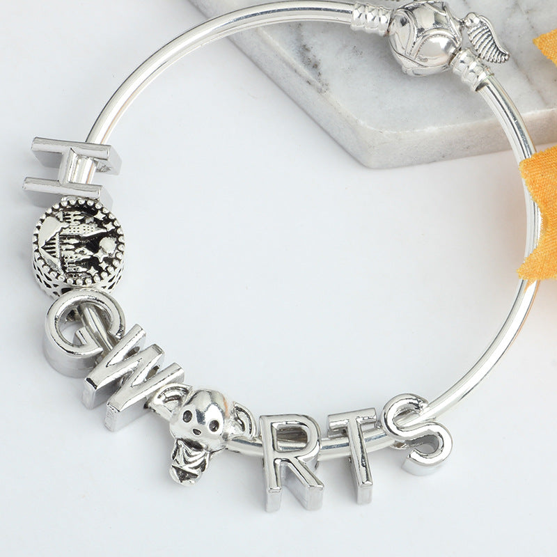 Harry Potter Beaded Bracelet with Golden Snitch Design