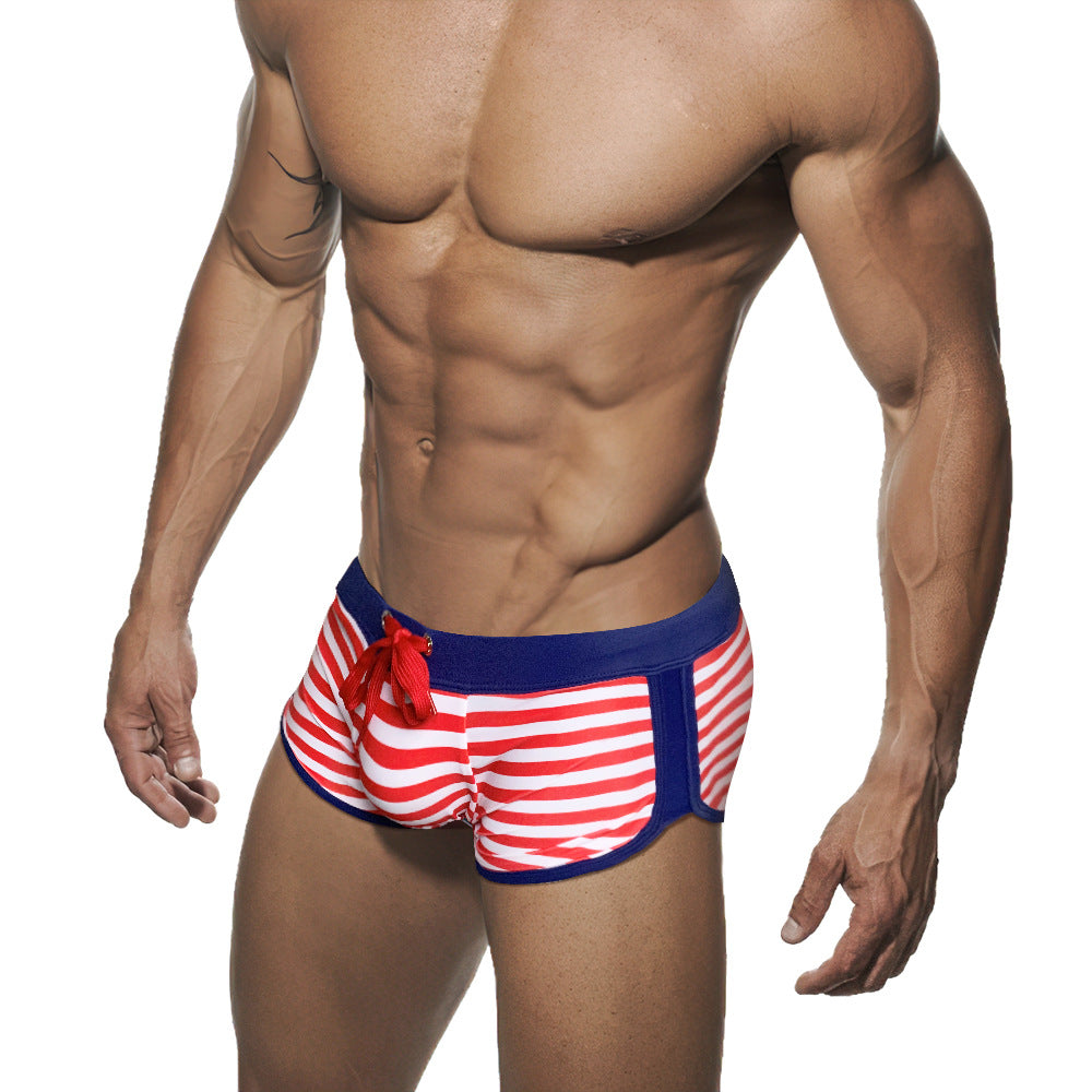 Striped Low-Waist Sexy Swimwear in European Style