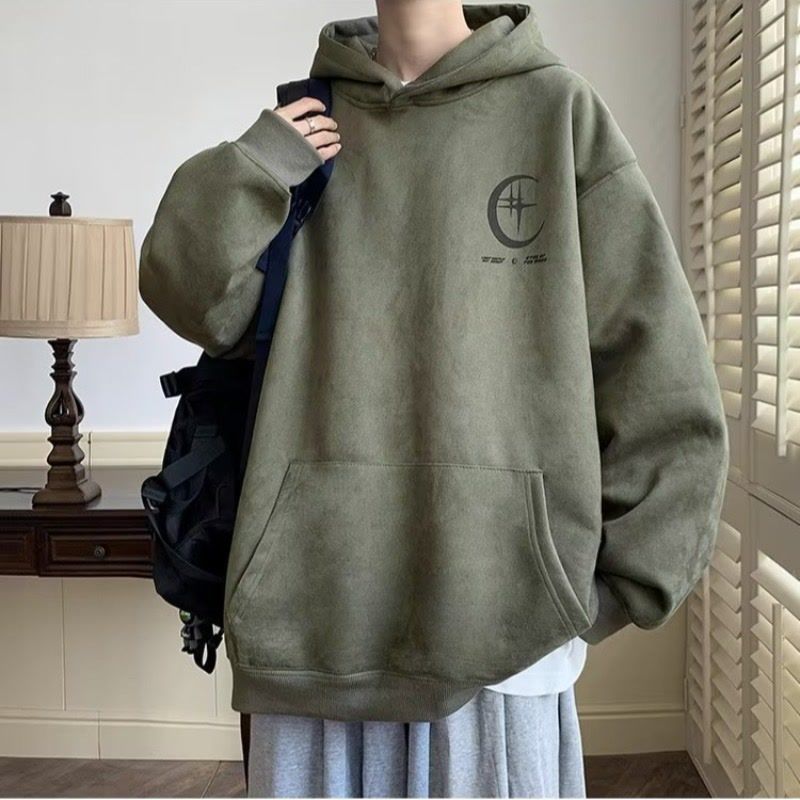 Men's Suede Hoodie - 2023 Fall Vintage Casual Wear