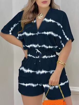 2023 Spring Summer Women's Casual V-Neck Jumpsuit