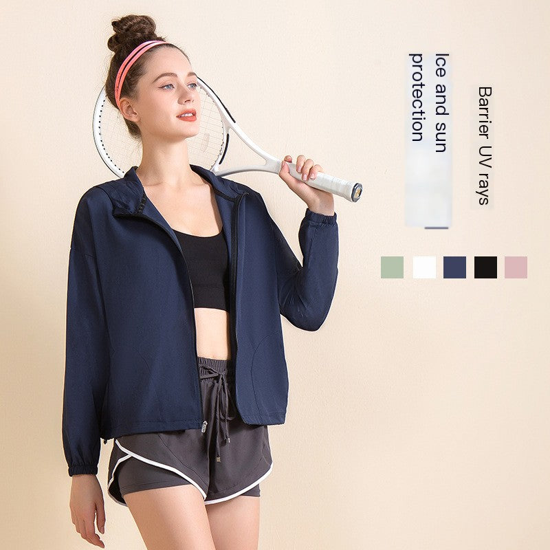 Women's Spring Summer UV Protection Loose Hoodie Jacket