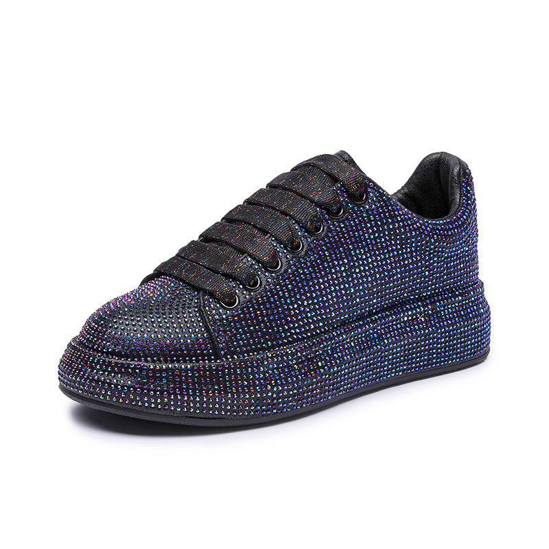 N93 Fashion Trendy Night Sky Gradient Rhinestone Sneakers