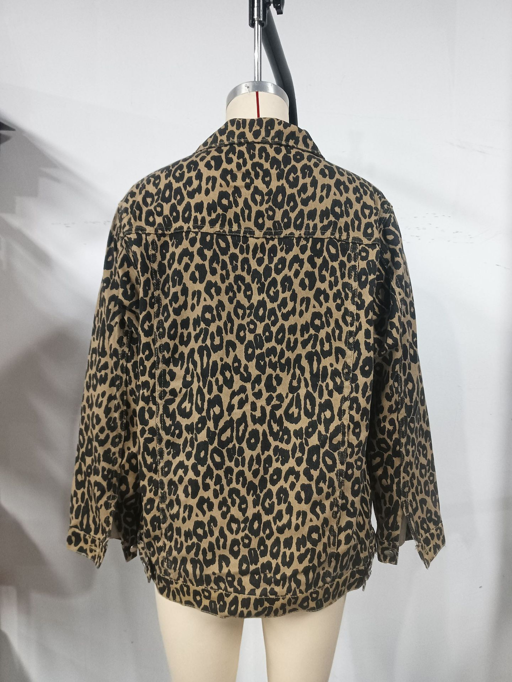 Vintage Leopard Print Cotton Jacket for Winter Streetwear