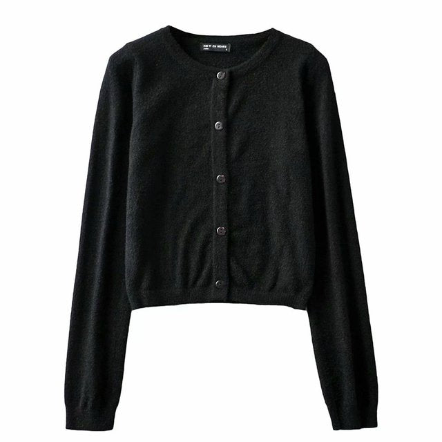 Autumn Solid Color Hooded Knitwear Sweater Coat