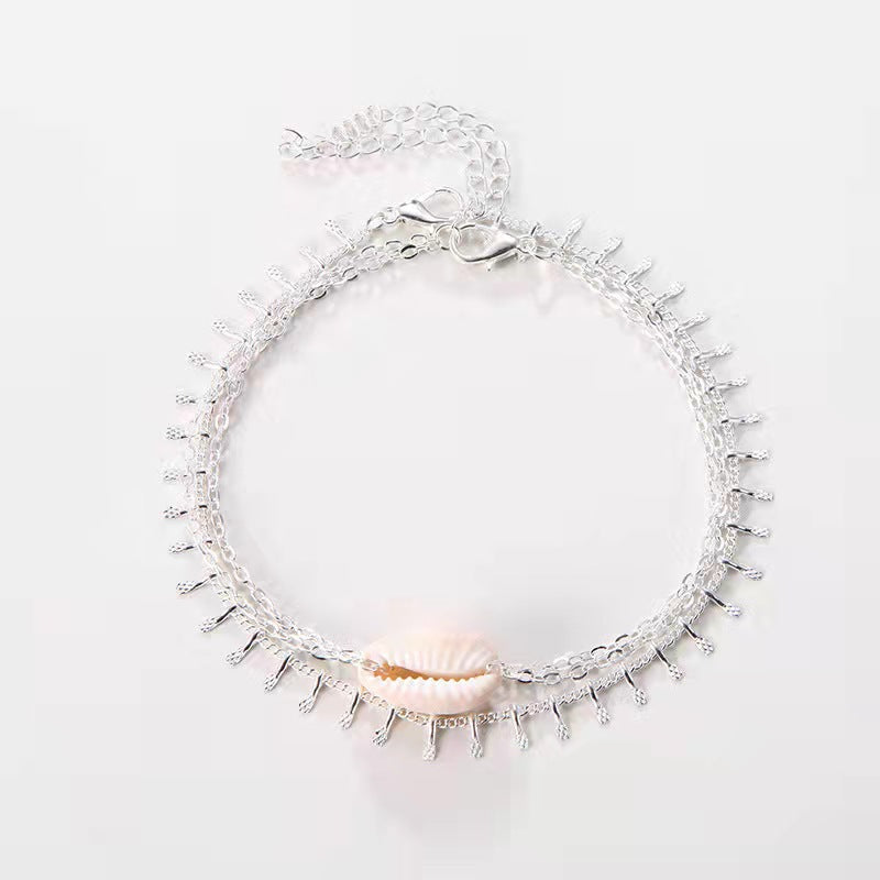 Trendy Beach Shell Anklet Set for Women