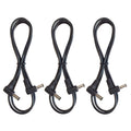 (3) Pack 3 Foot Right Angle DC Power 5.5mm x 2.1mm Patch Cables Wire Male to Male