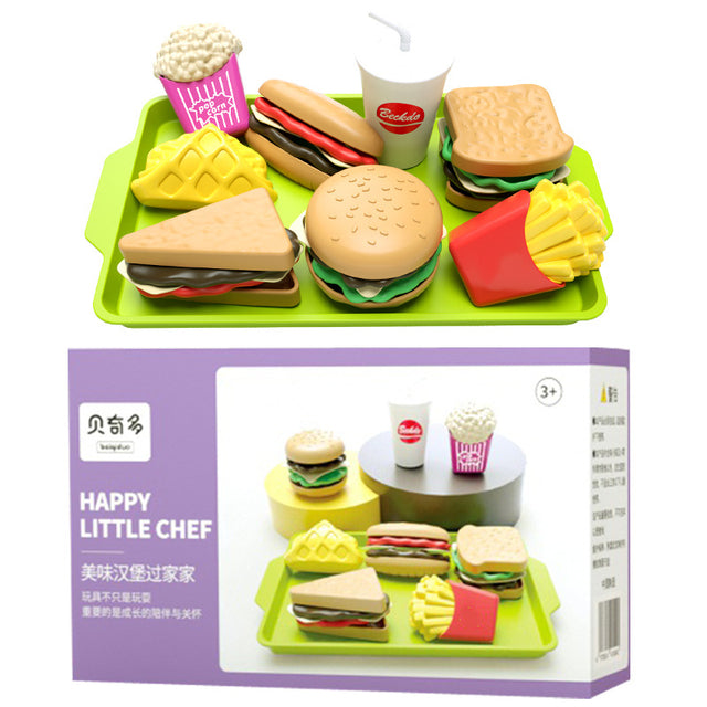 Children's Mini Hamburger and French Fries Kitchen Set