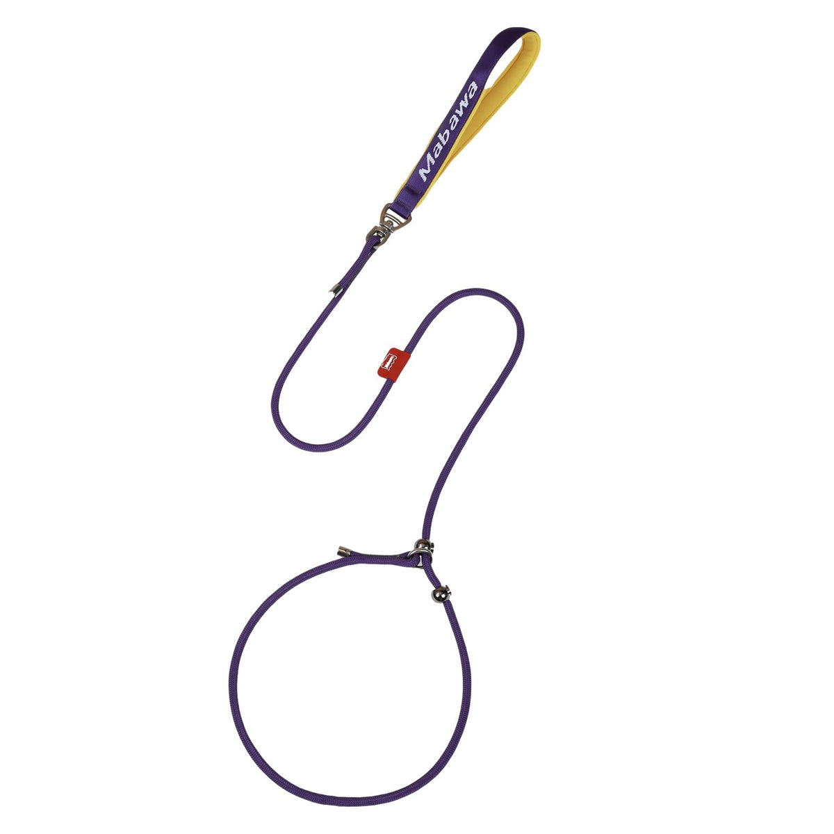 Slip Lead Dog Leash 5 FT Dog Training Leash with Metal Stopper Durable No Pulling Dog Lead Leash with Comfortable Handle Nylon Heavy Duty Rope Dog Leash for Large Medium Small Dogs (Purple)