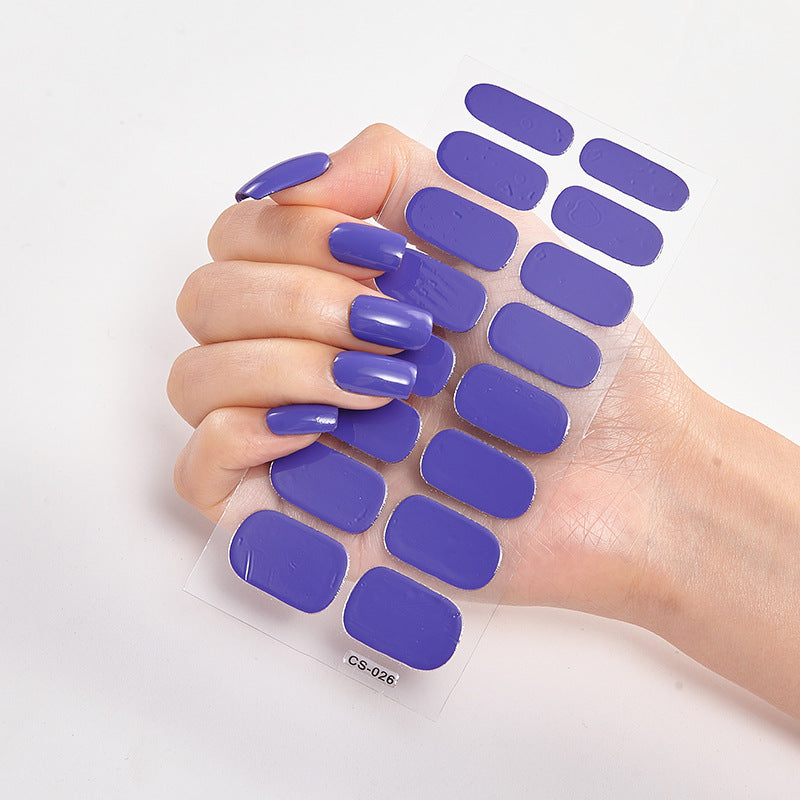 16-Color Solid Nail Stickers for Elegant Designs