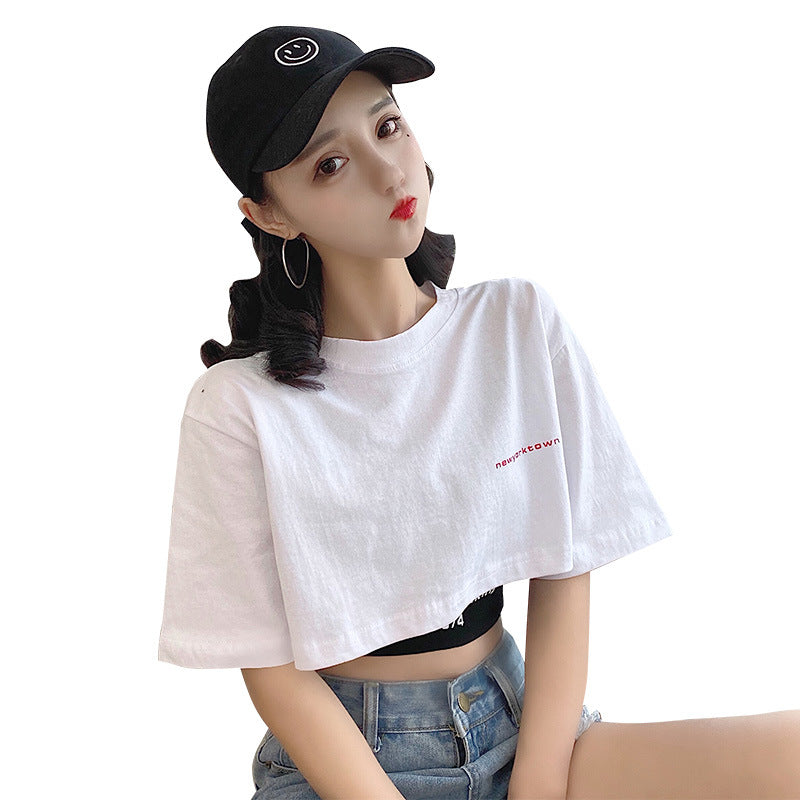 Summer Korean Style Casual Letter Tank Top & T-Shirt Set