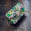 Trendy Printed Mini Crossbody Bag with Chain Strap