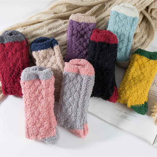 Coral Velvet Women's Sleep Socks - Thick & Warm Winter