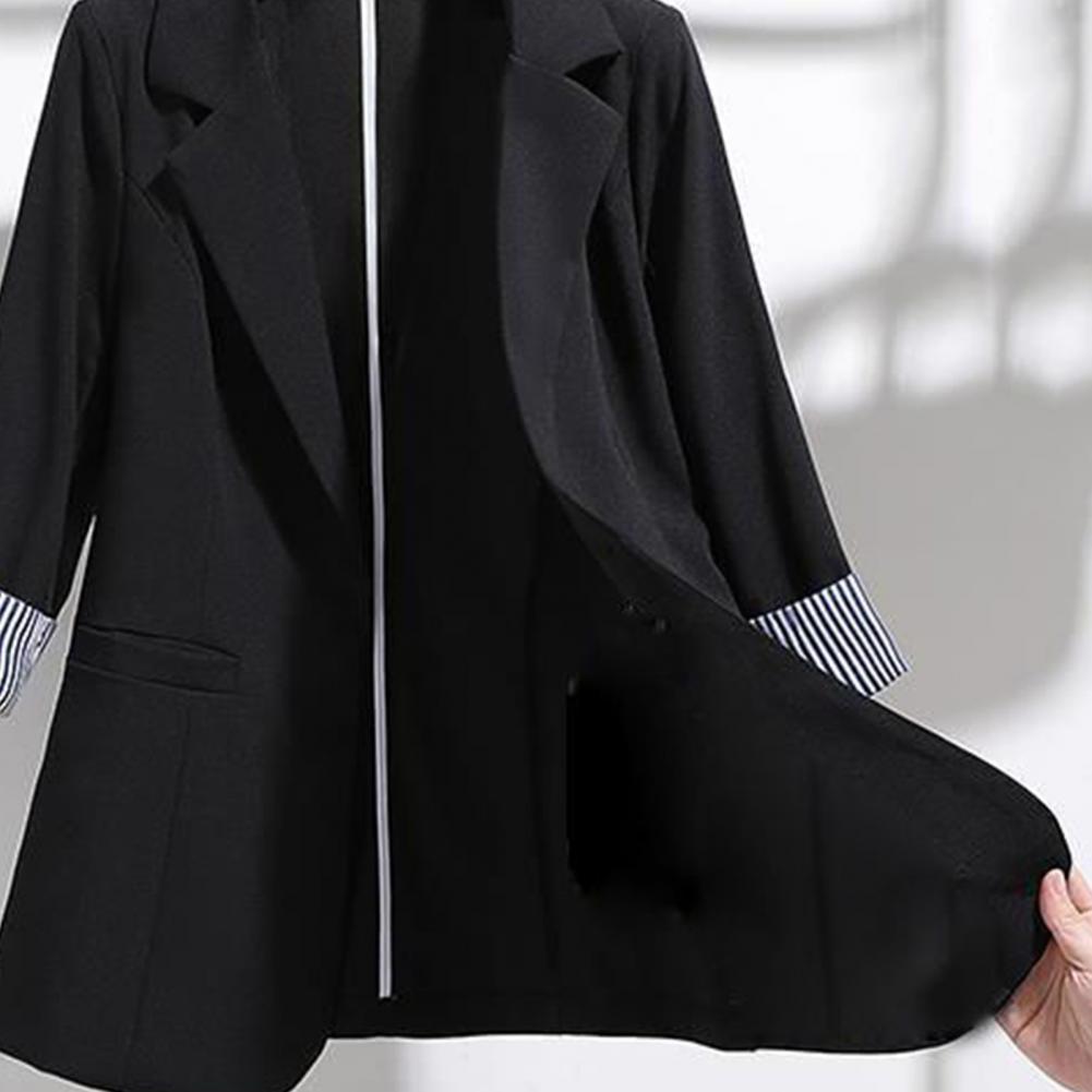 Trendy Korean Style Loose Outerwear Striped Coat