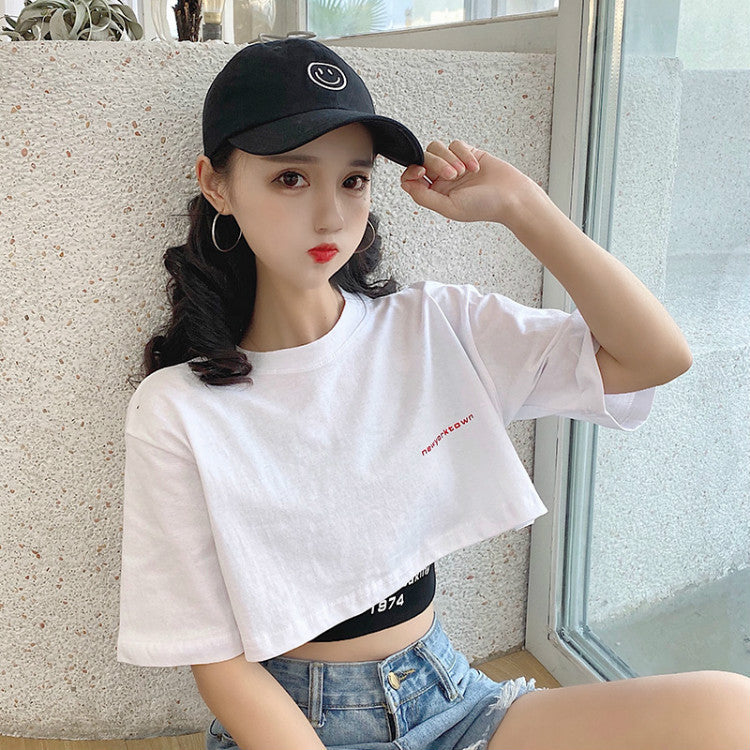 Summer Korean Style Casual Letter Tank Top & T-Shirt Set