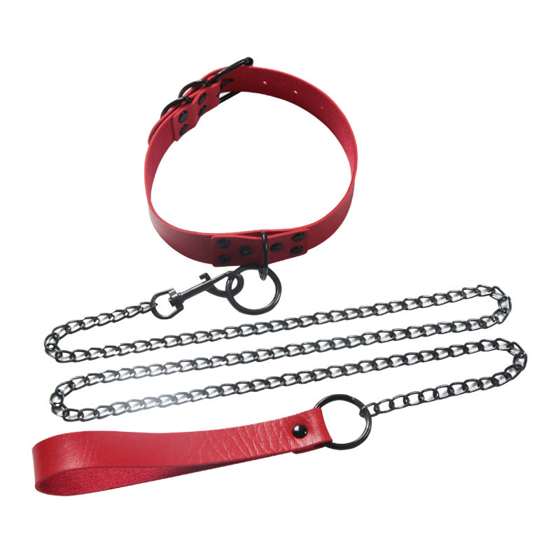 Gothic Punk Style Collar and Leash Set for Women