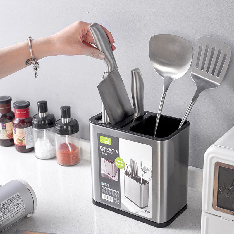 Stainless Steel Knife Holder for Kitchen Storage Wall-Mounted