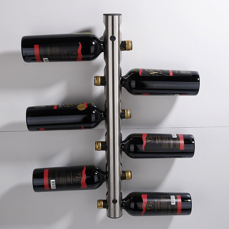 Creative Wall-Mounted Stainless Steel Wine Rack