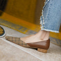 2022 Spring Vintage Checkered Low Heel Flats for Women