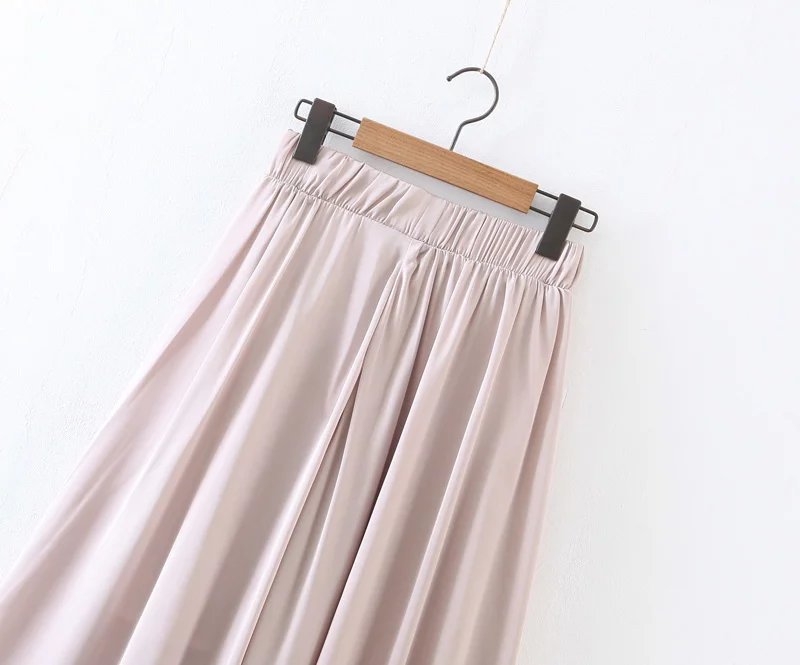 High-Waisted Chiffon Wide-Leg Trousers for Women