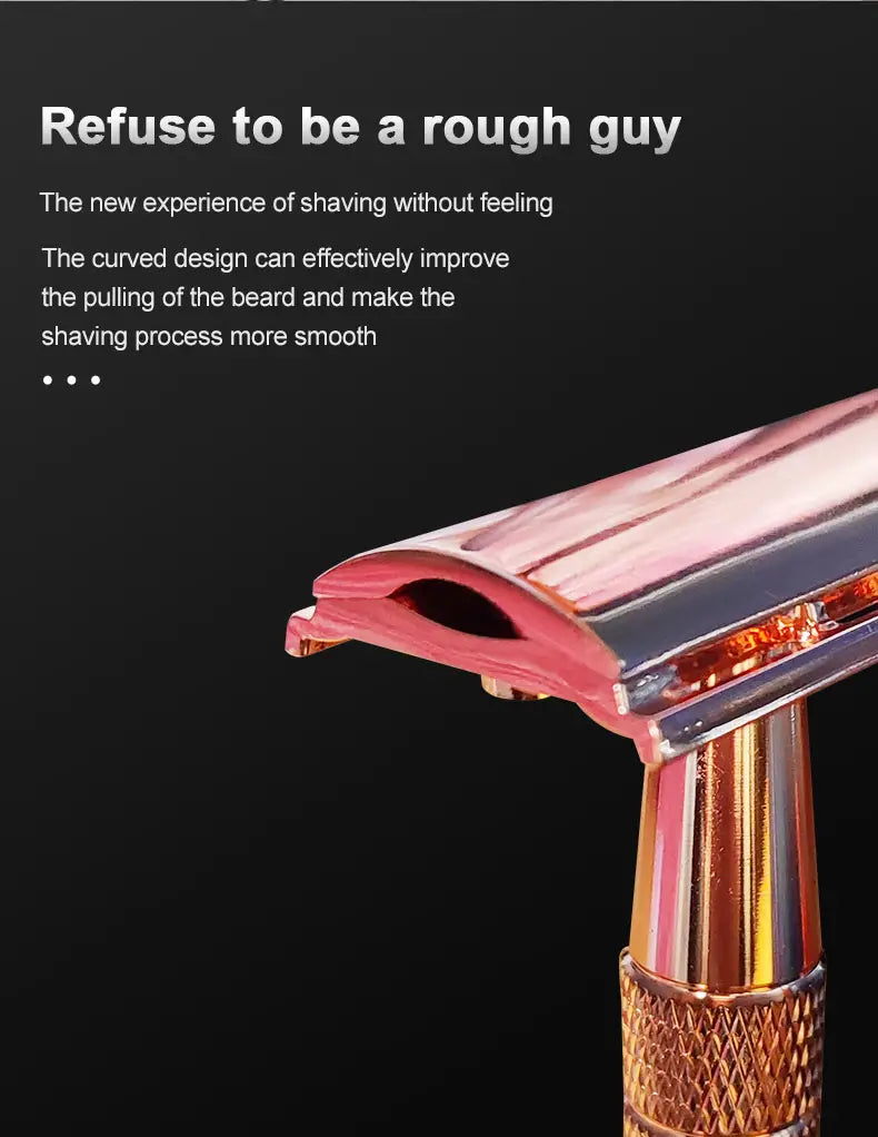 Double Edge Safety Razor with Long Handle for Men