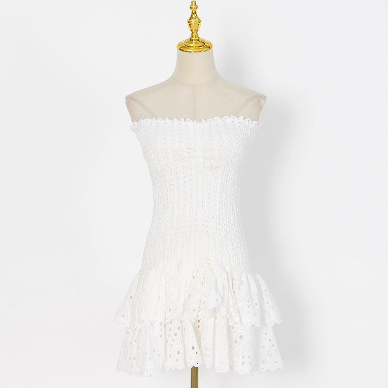 2024 Spring Sexy A-Line Strapless Embroidered Dress