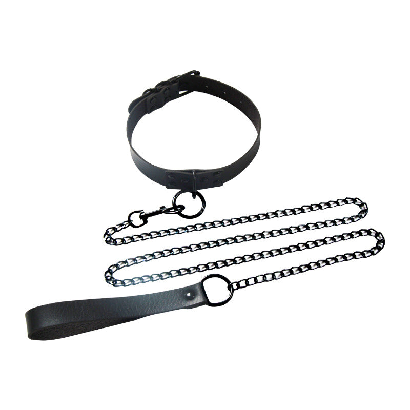 Gothic Punk Style Collar and Leash Set for Women