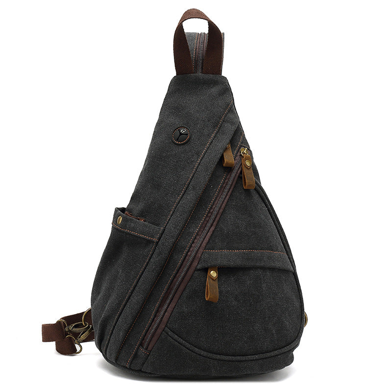 Men's Canvas Crossbody Bag - Large Capacity Multi-Functional