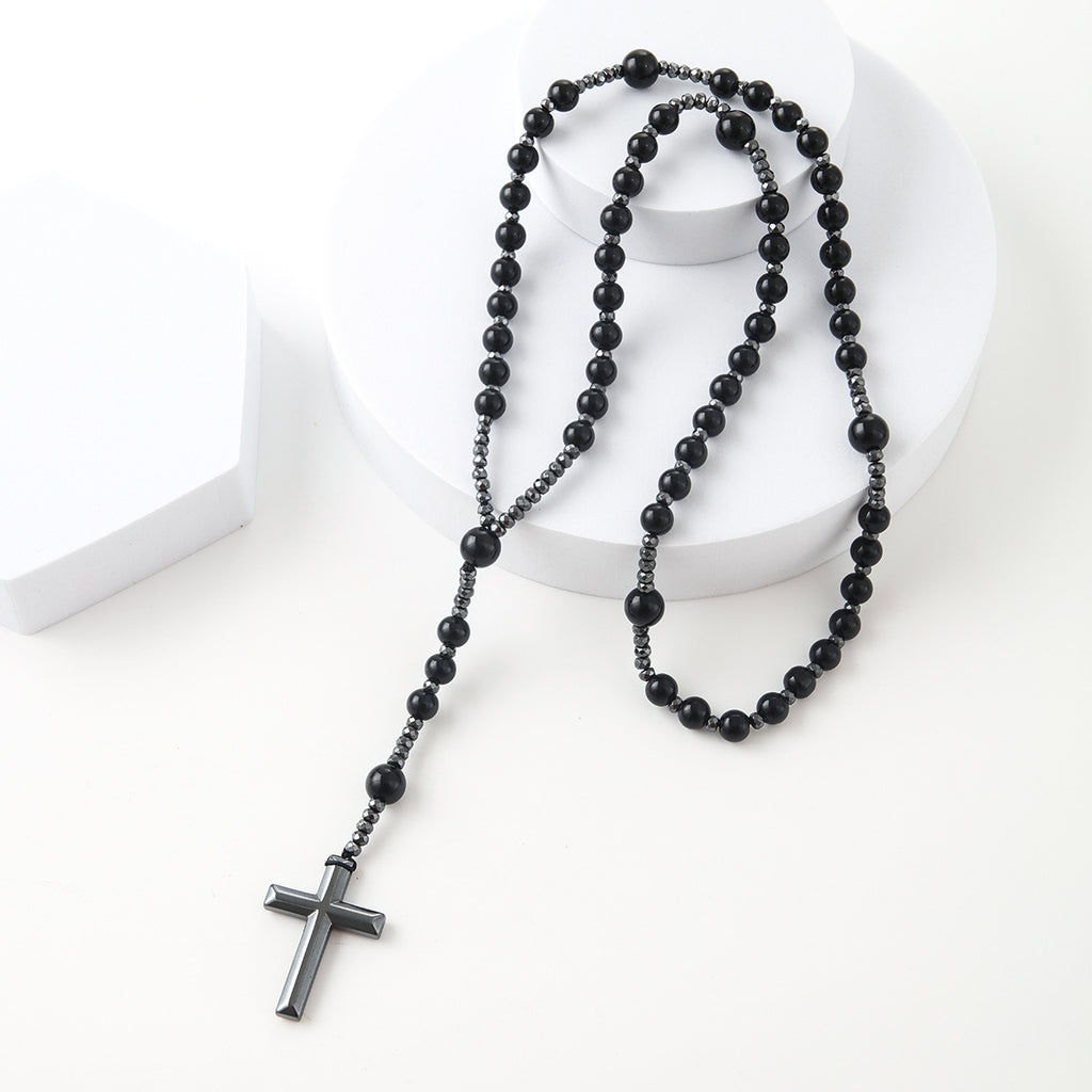 2023 New Trendy Black Cross Pendant Necklace for All