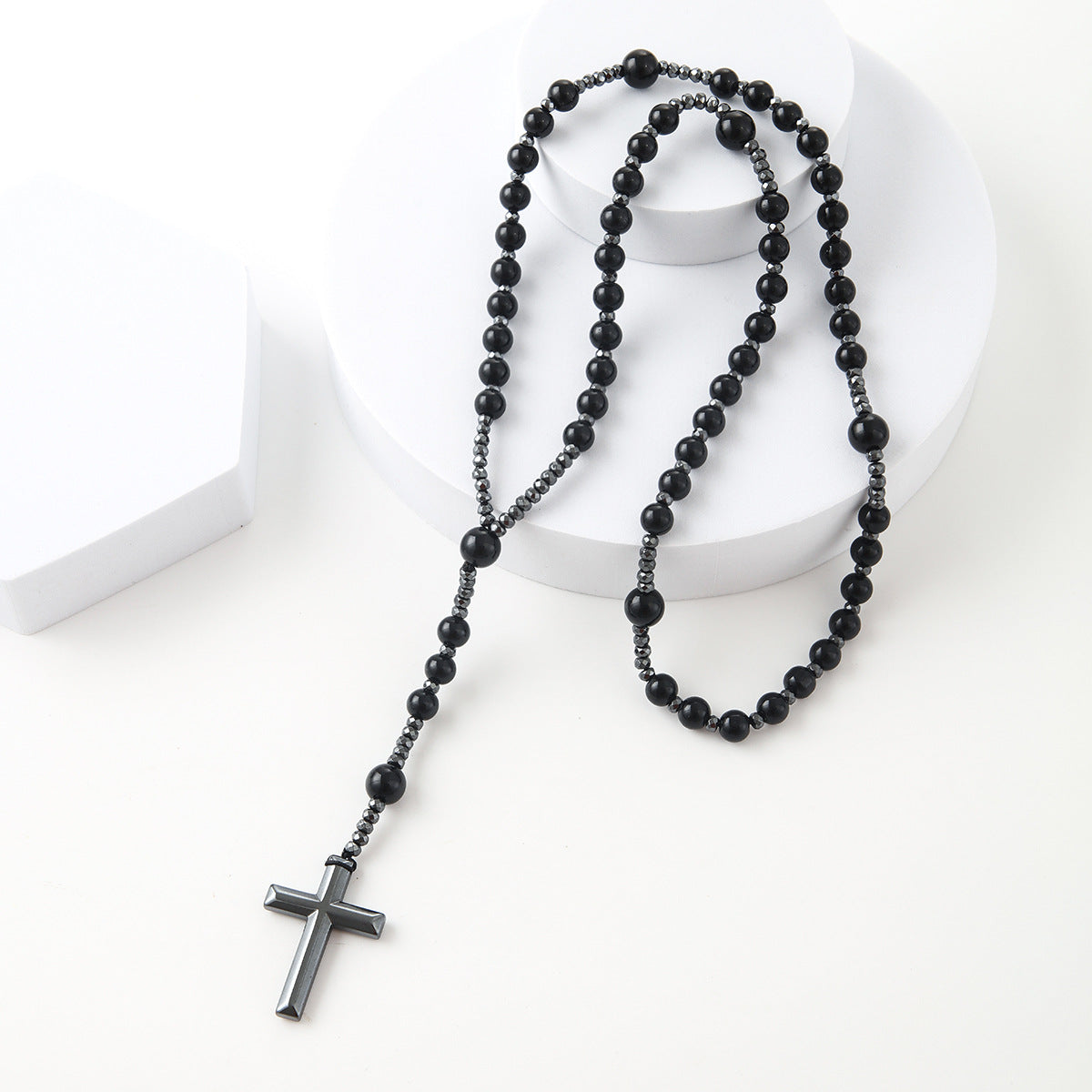 2023 New Trendy Black Cross Pendant Necklace for All