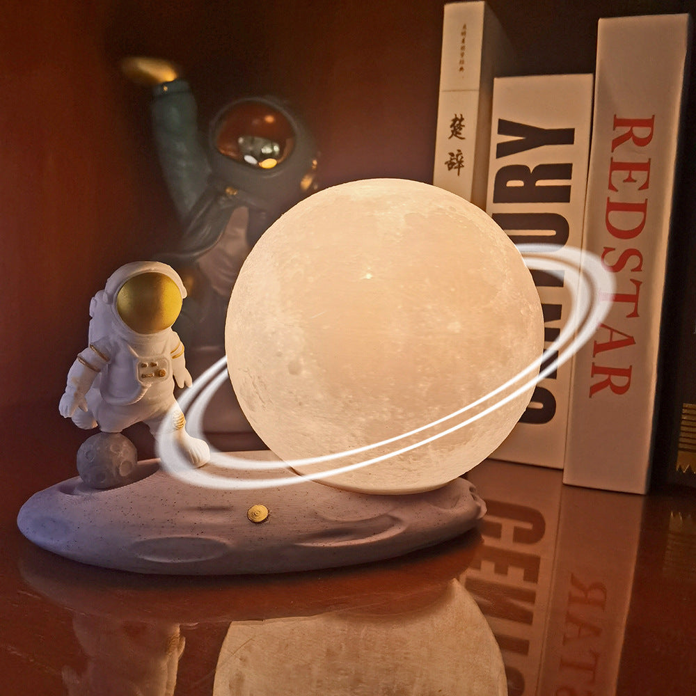 Moon Lamp Astronaut Creative Rotating Starry Light