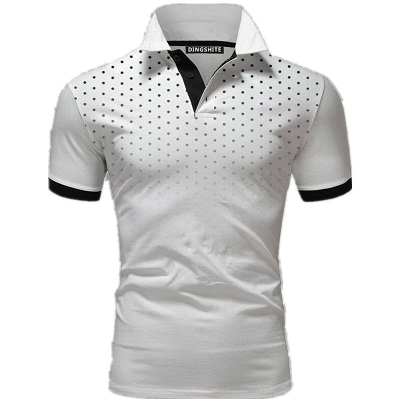 2023 Summer Men's Short Sleeve Polka Dot T-Shirt