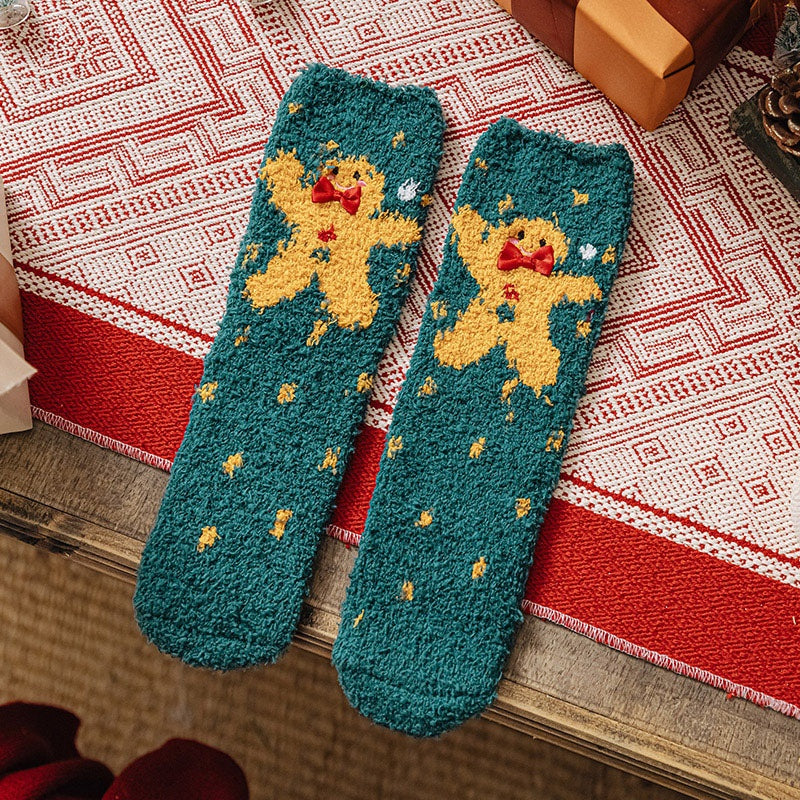 Cozy Cute Coral Fleece Plush Sleep Socks