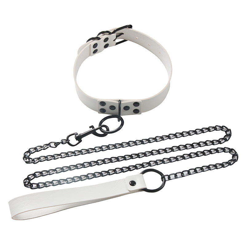 Gothic Punk Style Collar and Leash Set for Women