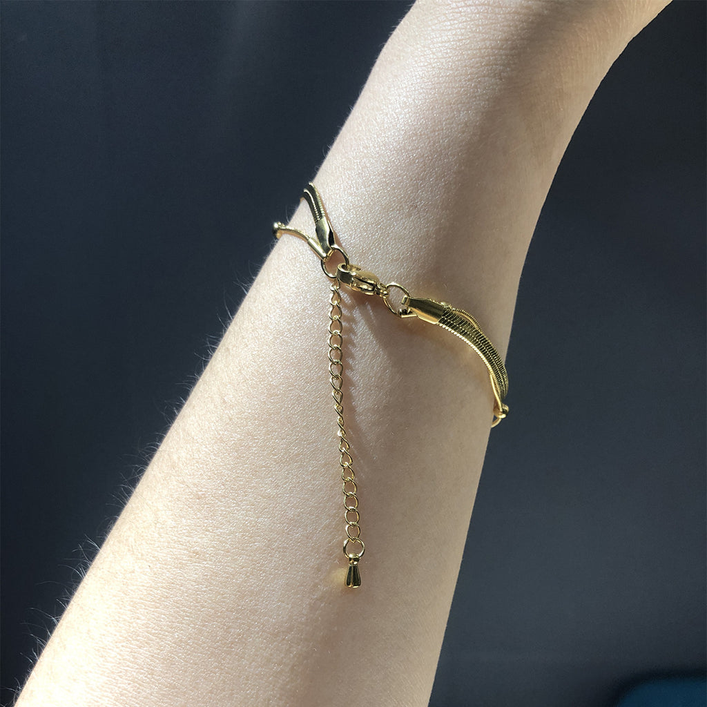 Minimalist 18K Gold Plated Bracelet for Women