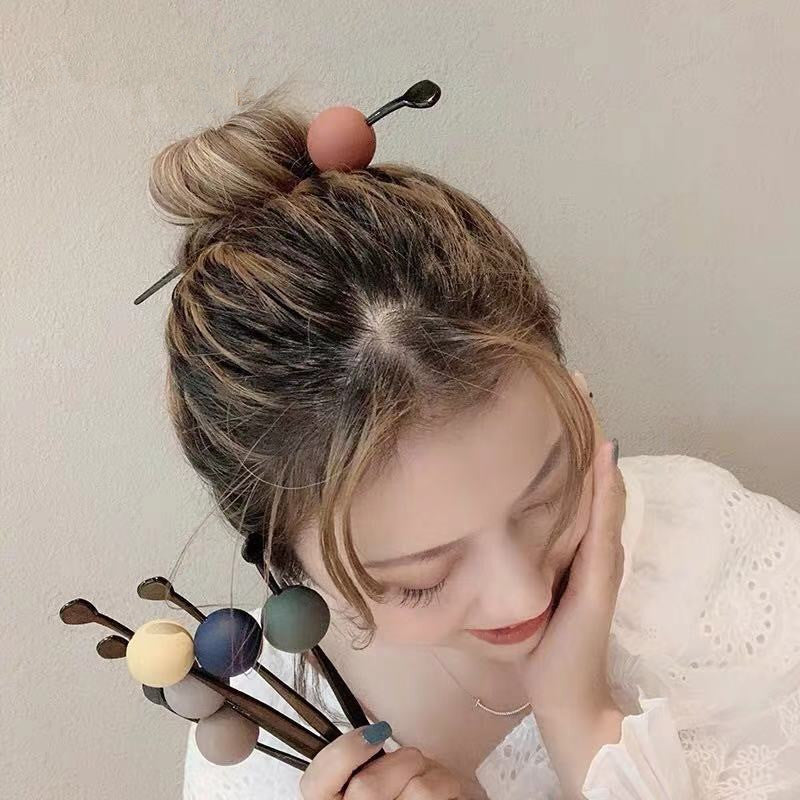 Japanese Style Round Ball Hairpin for Modern Updo