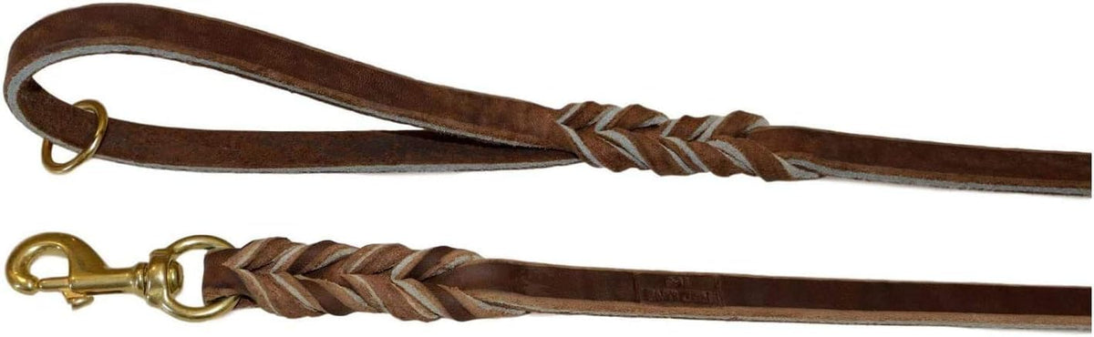 REDLINE K-9 Premium 1/2 inch Soft Leather Dog Leash Used by Top Trainers Worldwide Super Soft Made in Our Amish Leather Shop (1/2-inch x 4-feet)