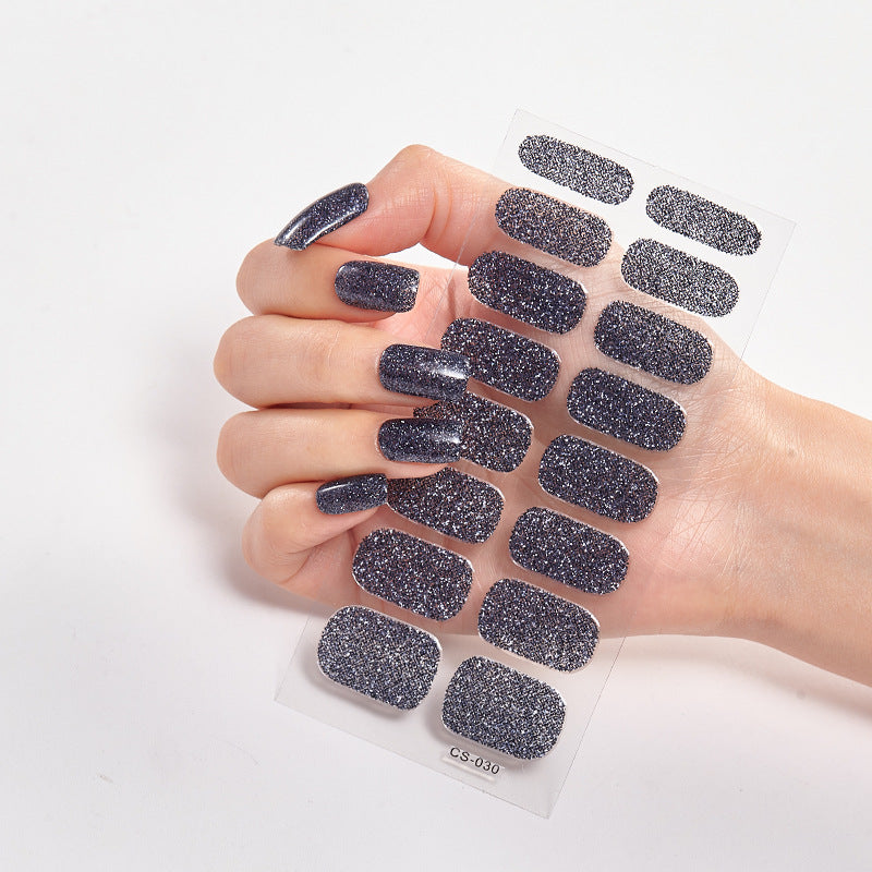 16-Color Solid Nail Stickers for Elegant Designs