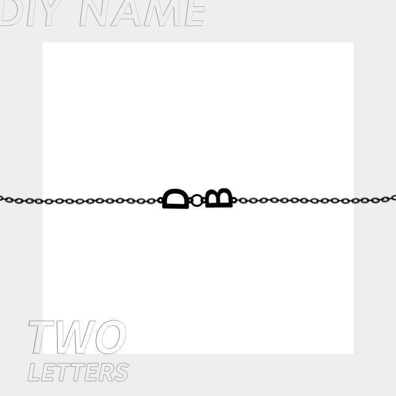 eManco DIY Stainless Steel Letter Bracelet for Couples
